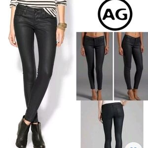 AG Adriano Goldschmied The Absolute Legging Extreme Skinny Coated S 28R Burgundy